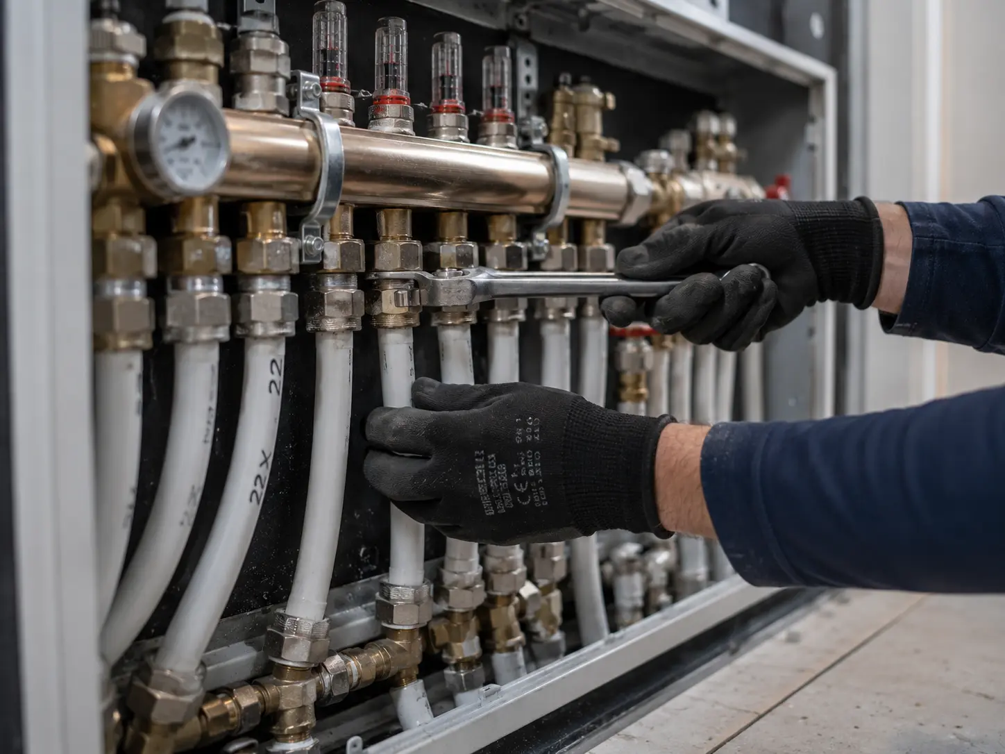 Gas Safe engineer servicing a boiler